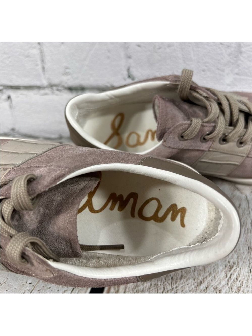 SAM EDELMAN Women's Marquette
Leather Sneakers Size 6 - Picture 8 of 10